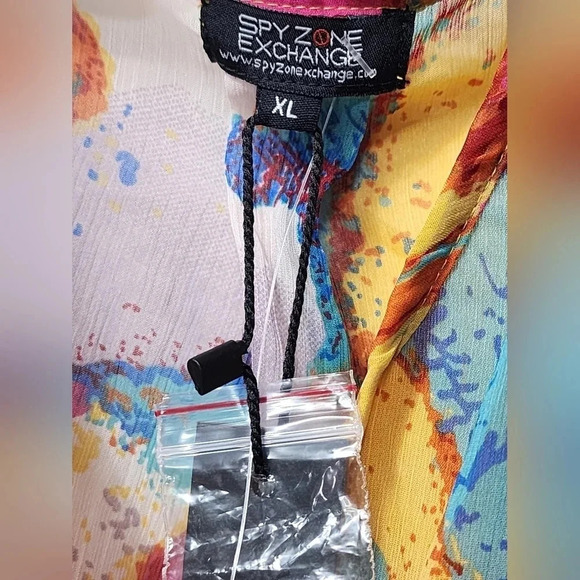 Spy Zone Exchange Abstract Maxi Dress Size XL NWT Spring Summer Vacation - Picture 10 of 10